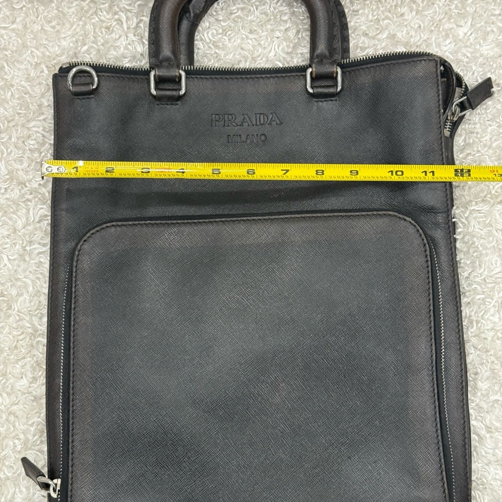 Prada Aged Saffiano Leather Vertical Briefcase Bag - Picture 8 of 16
